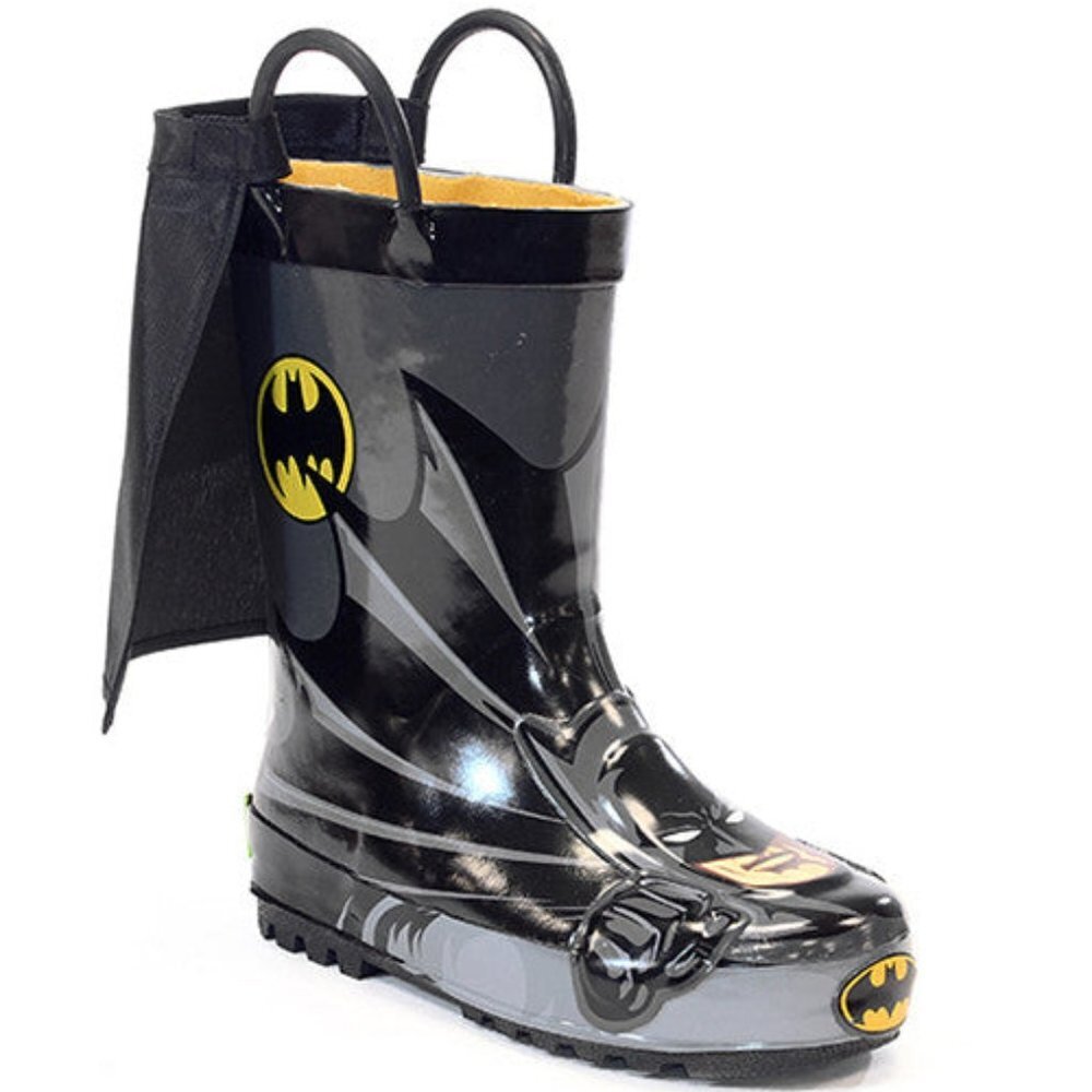 NEW Removable Cape! Western Chief Kids' Batman Everlasting Rain Boot Waterproof